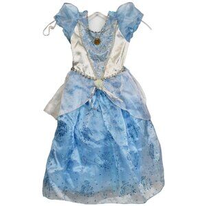 Y2K Disney Store Cinderella Costume Dress up Blue Sparkly XS 4 Deluxe